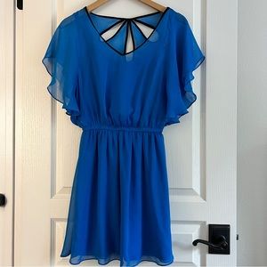 Express Blue Chiffon Dress XS